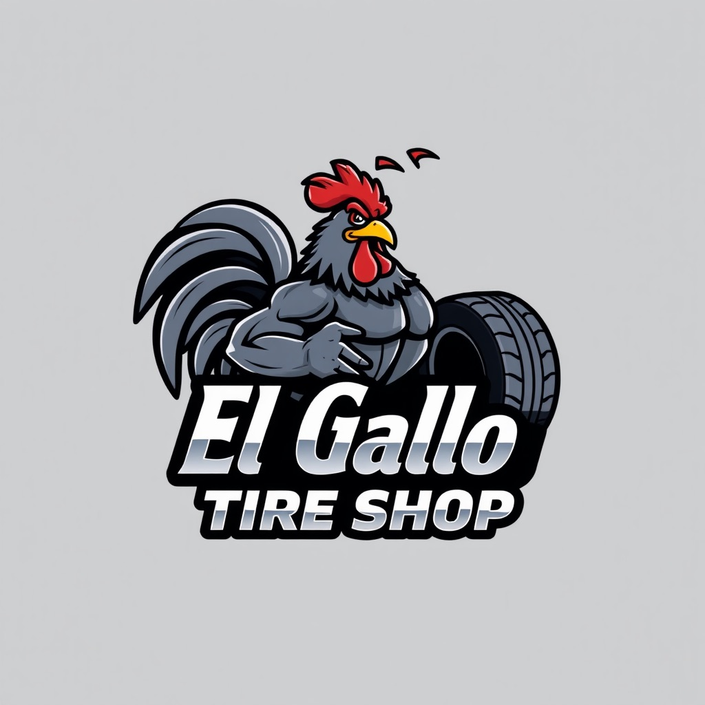 El Gallo Tire Shop Logo
