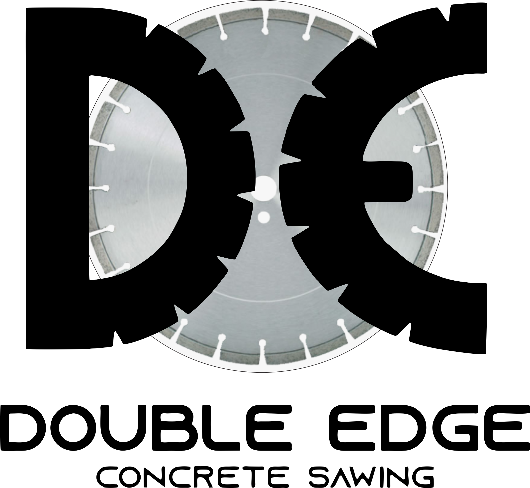 Double Edge Concrete Sawing Logo