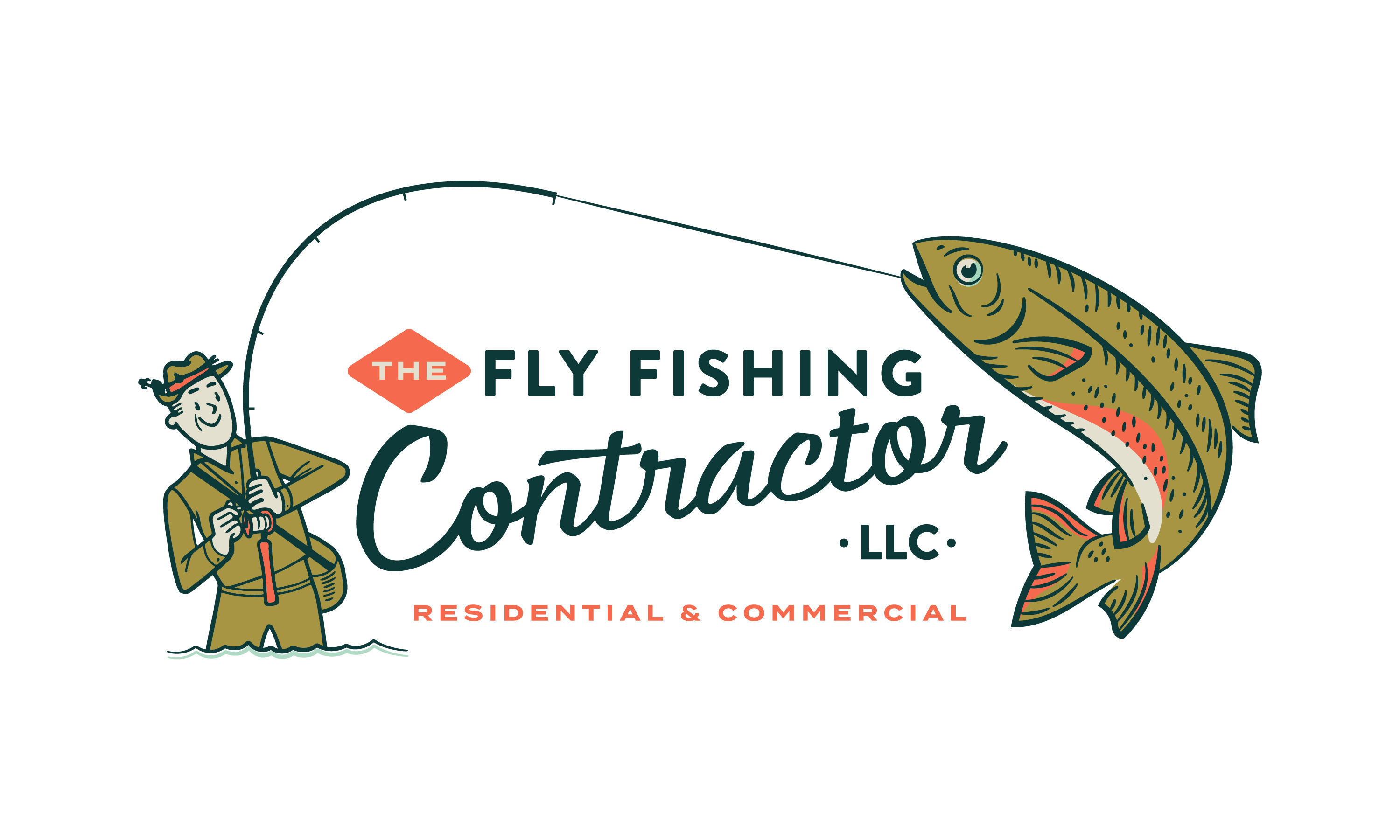 The Fly Fishing Contractor Logo