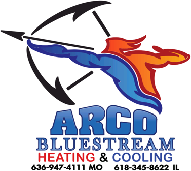 ARCO Bluestream Heating and Cooling Logo