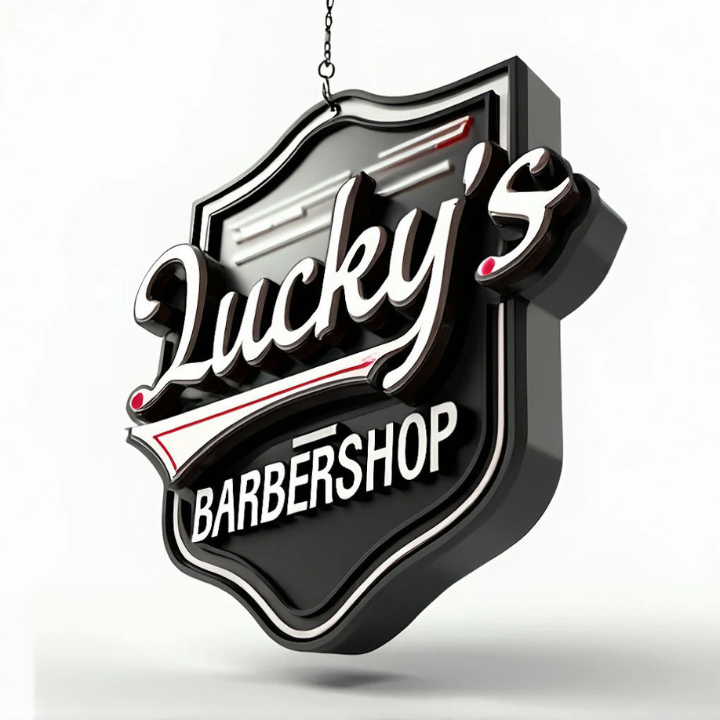 Lucky's Barbershop Logo