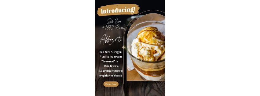 Sub Zero Nitrogen Ice Cream & 1832 Brew Espresso Bar