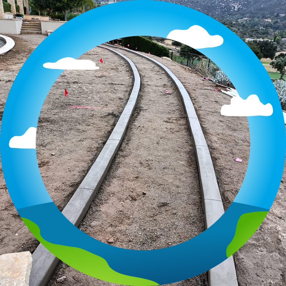 Concrete Curbing Landscaping Logo